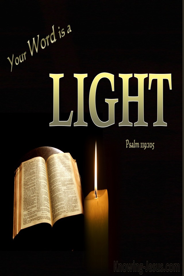 Psalm 119:105 Your Word Is A Light To My Path (gold)